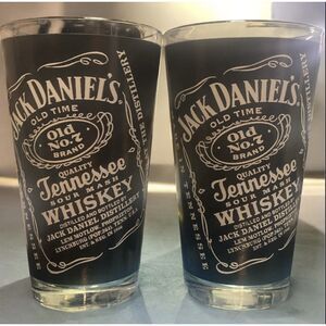 Jack Daniels No. 7 Whiskey September Is Jack’s Birthday glasses  set of 2
